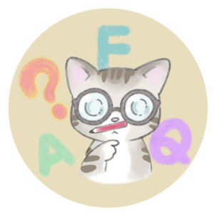 メガネをかけた猫のイラスト