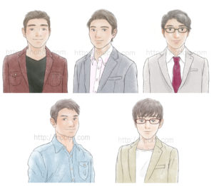 プロフィール用の男性イラスト