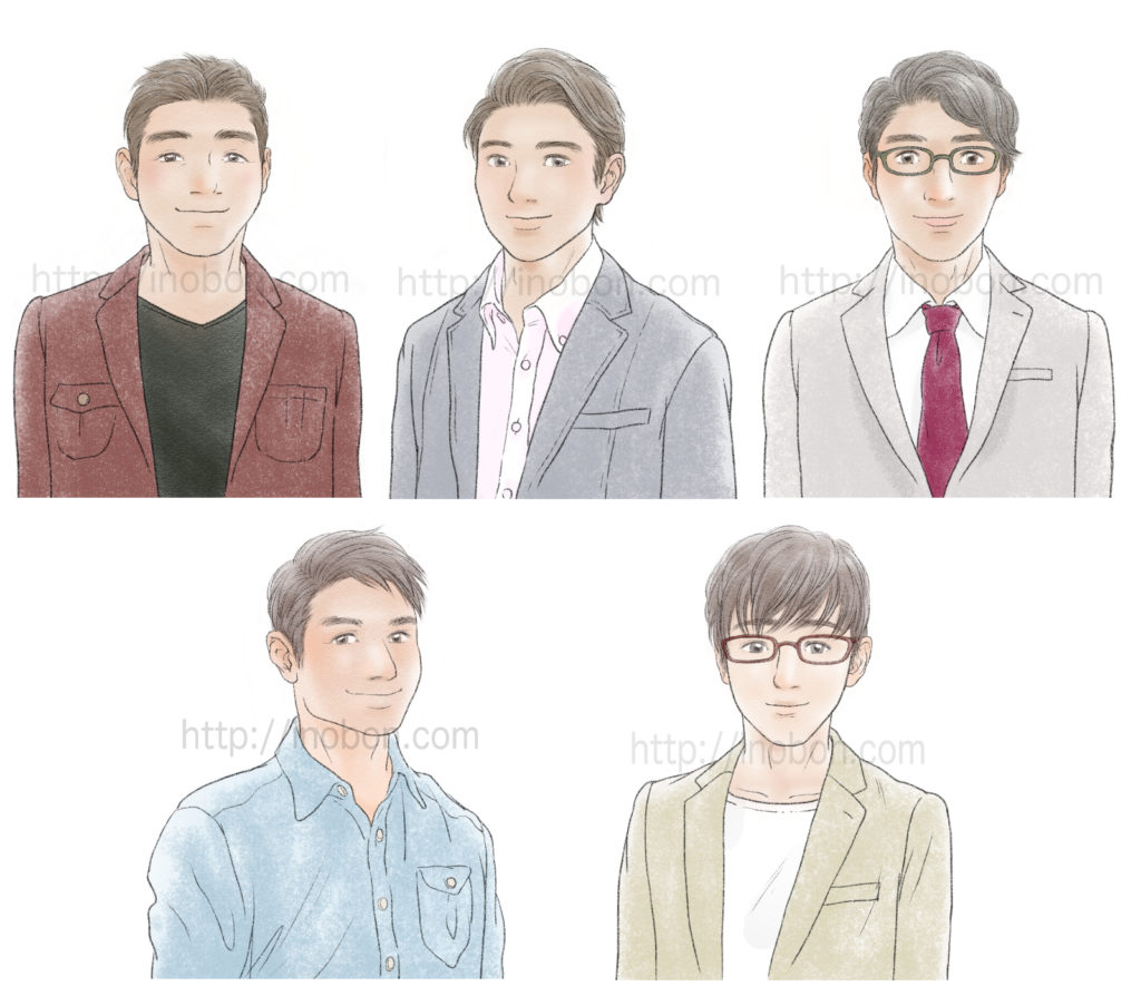 男性の自己紹介用イラスト