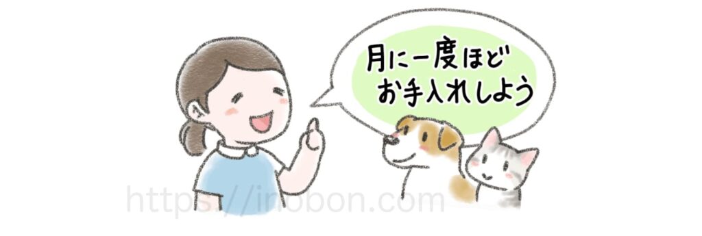 優しくアドバイスする動物看護師