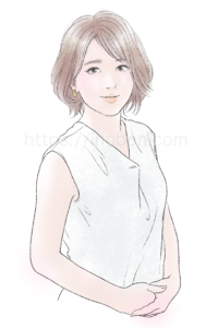 白いノースリーブシャツを着た女性