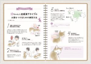 猫に皮膚滴下タイプの薬をつける練習