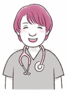 聴診器を首にかけている女性の獣医師