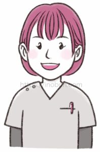 若々しい笑顔の女性看護師