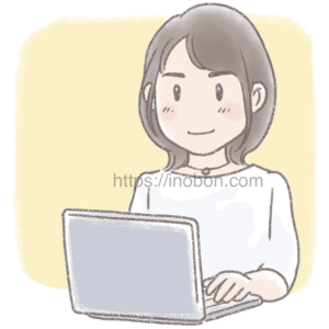 ノートパソコンを見るコンサルティングの女性