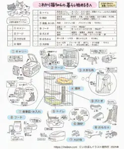 猫を飼うための準備アイテム一覧