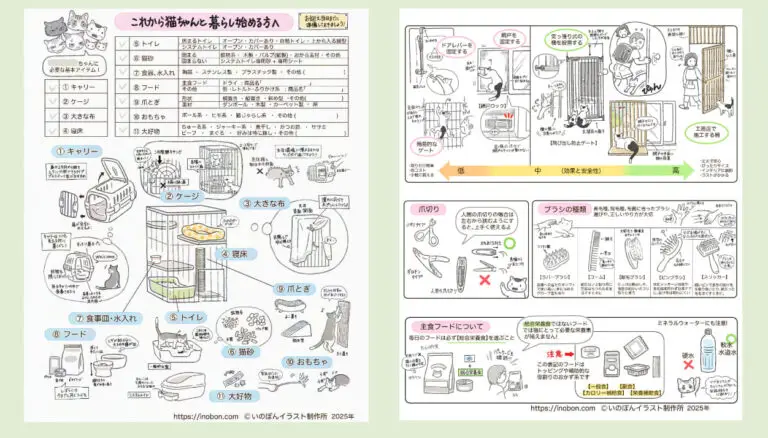 初めて猫を飼う方への準備アイテム紹介リスト