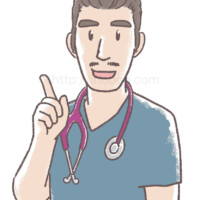 男性の獣医師がアドバイスしている