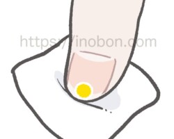 白いコットンと指、採血後の圧迫止血